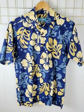 Kai Made In Hawaii Palm Print Hawaiian Shirt